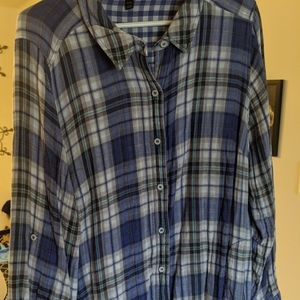 Plaid tunic shirt
